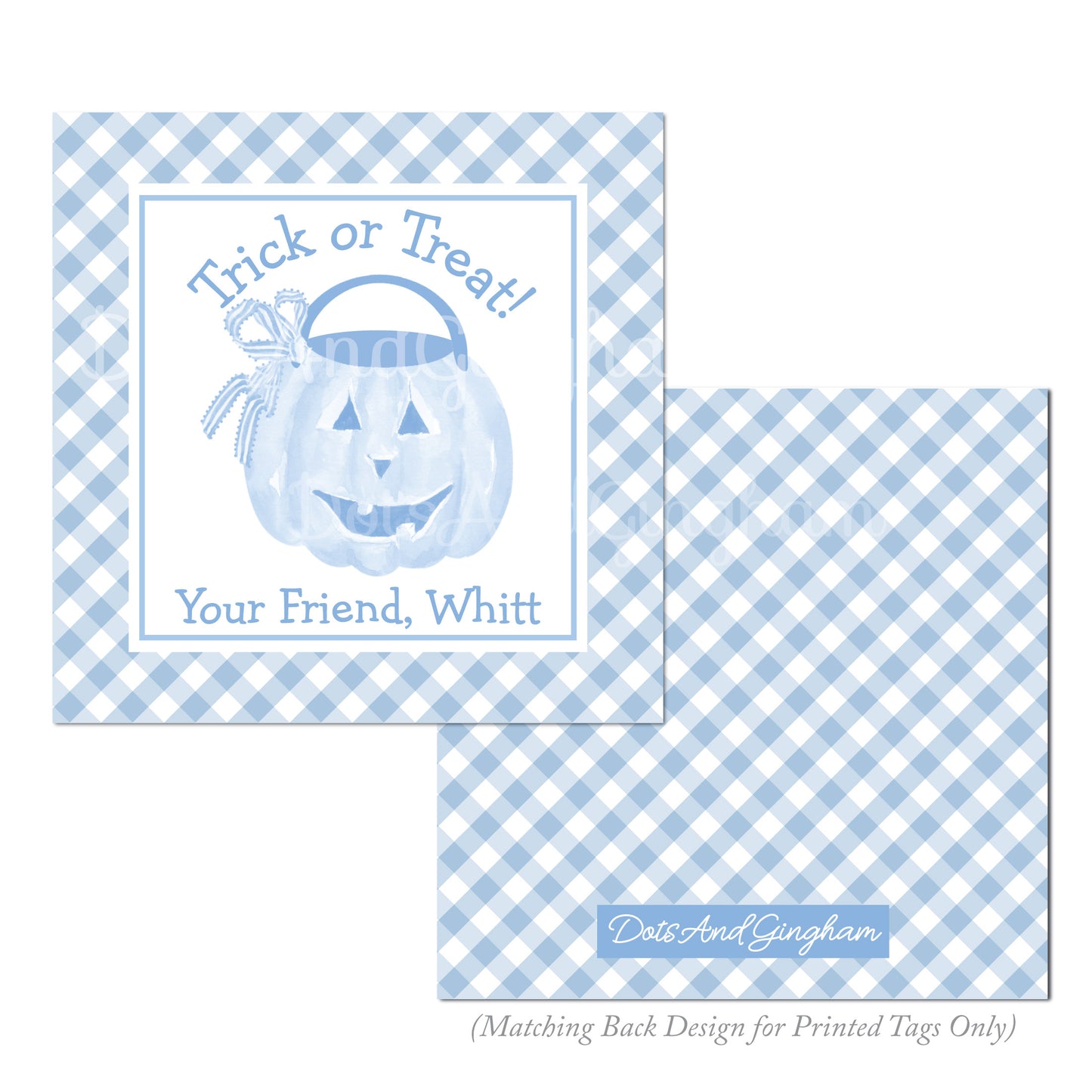 Halloween Candy Bucket Tags - DotsAndGingham