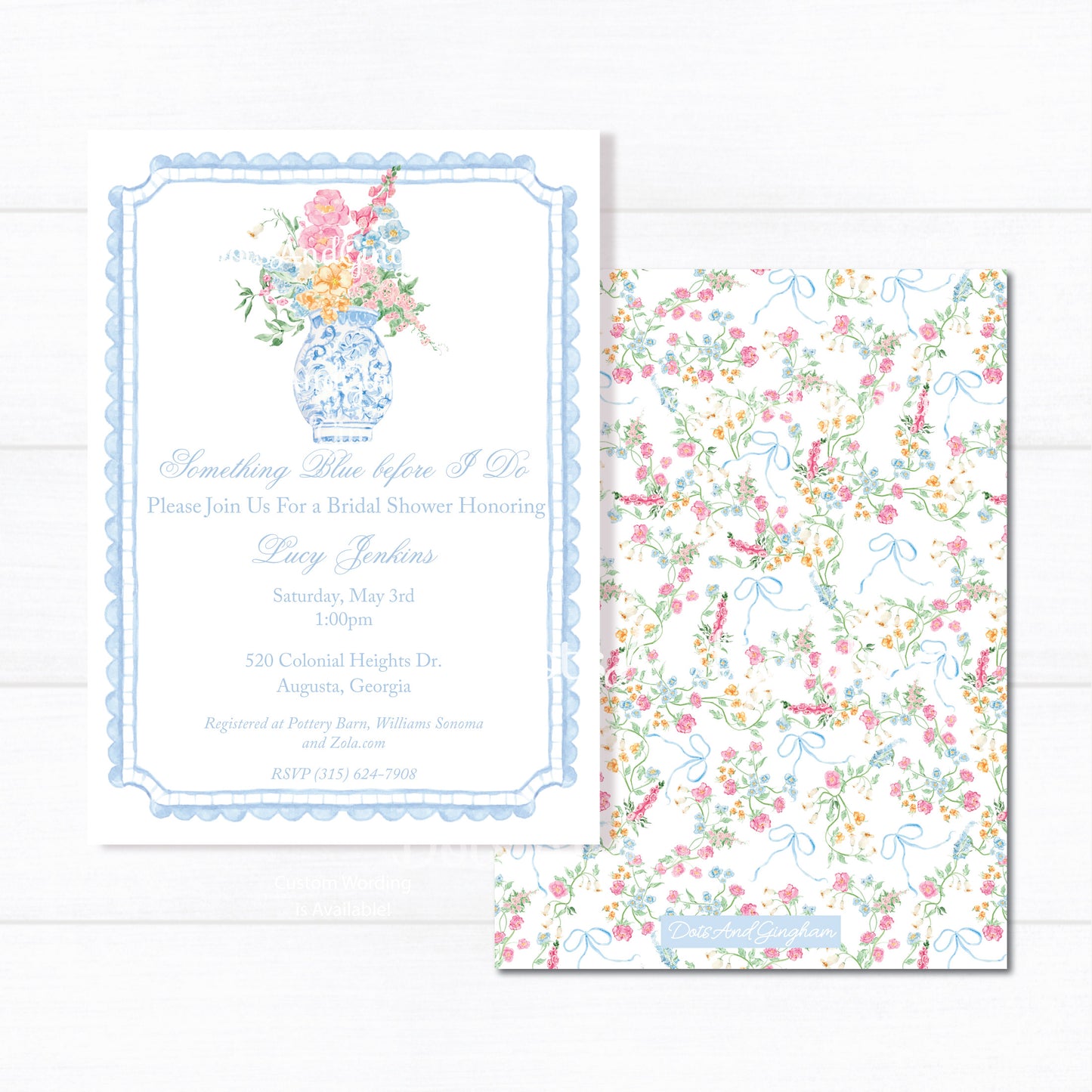Ginger Jar Invitation