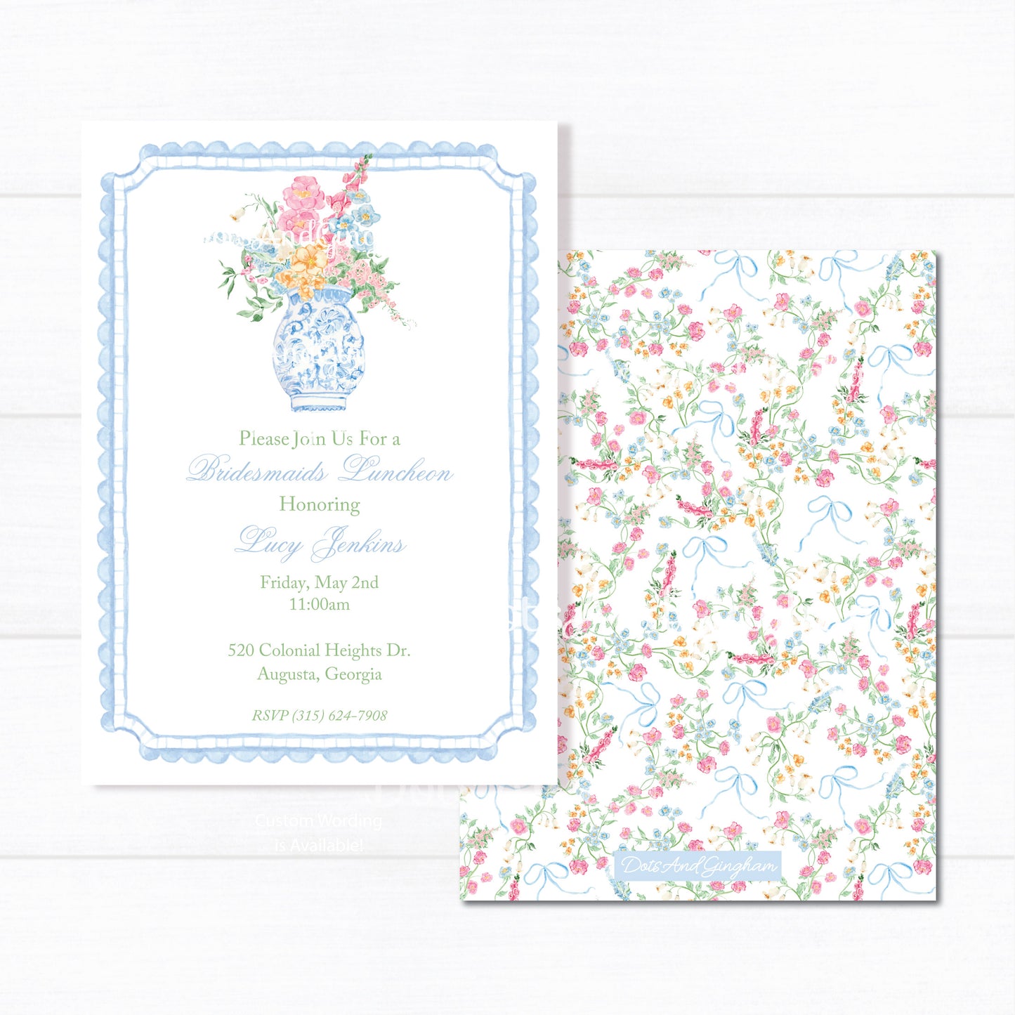 Ginger Jar Invitation