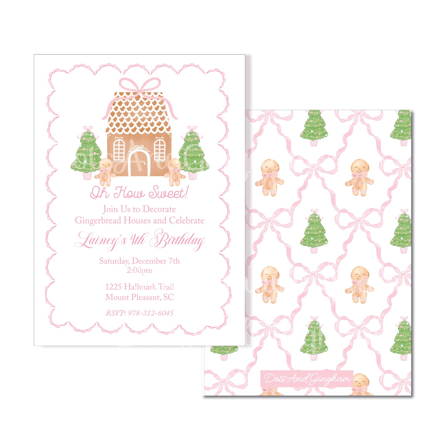 Gingerbread House Invitation