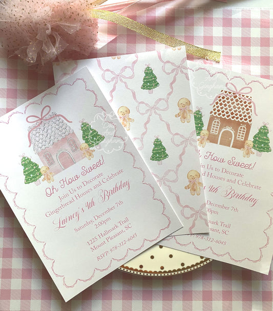Gingerbread House Invitation