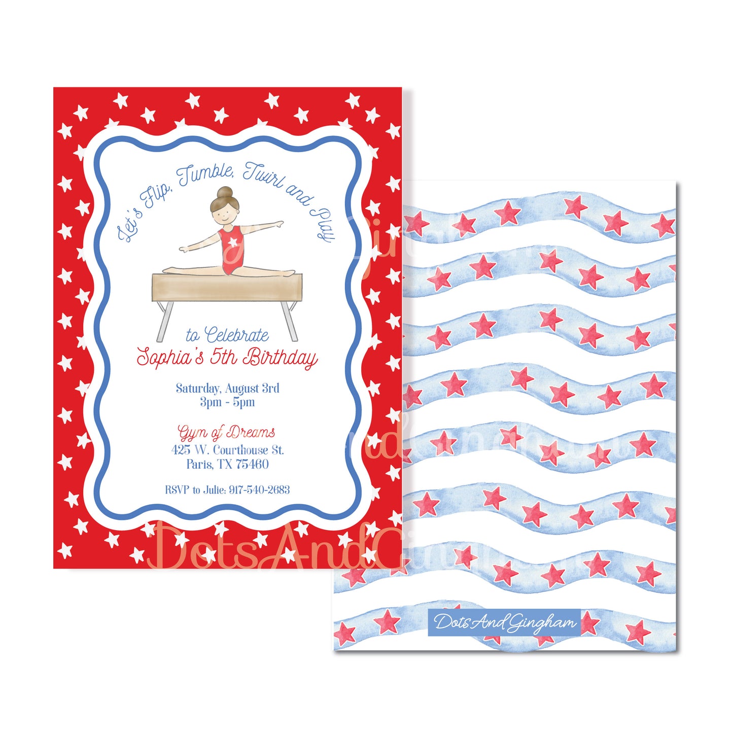 Gymnastics Invitation / Olympic Gymnast Invite
