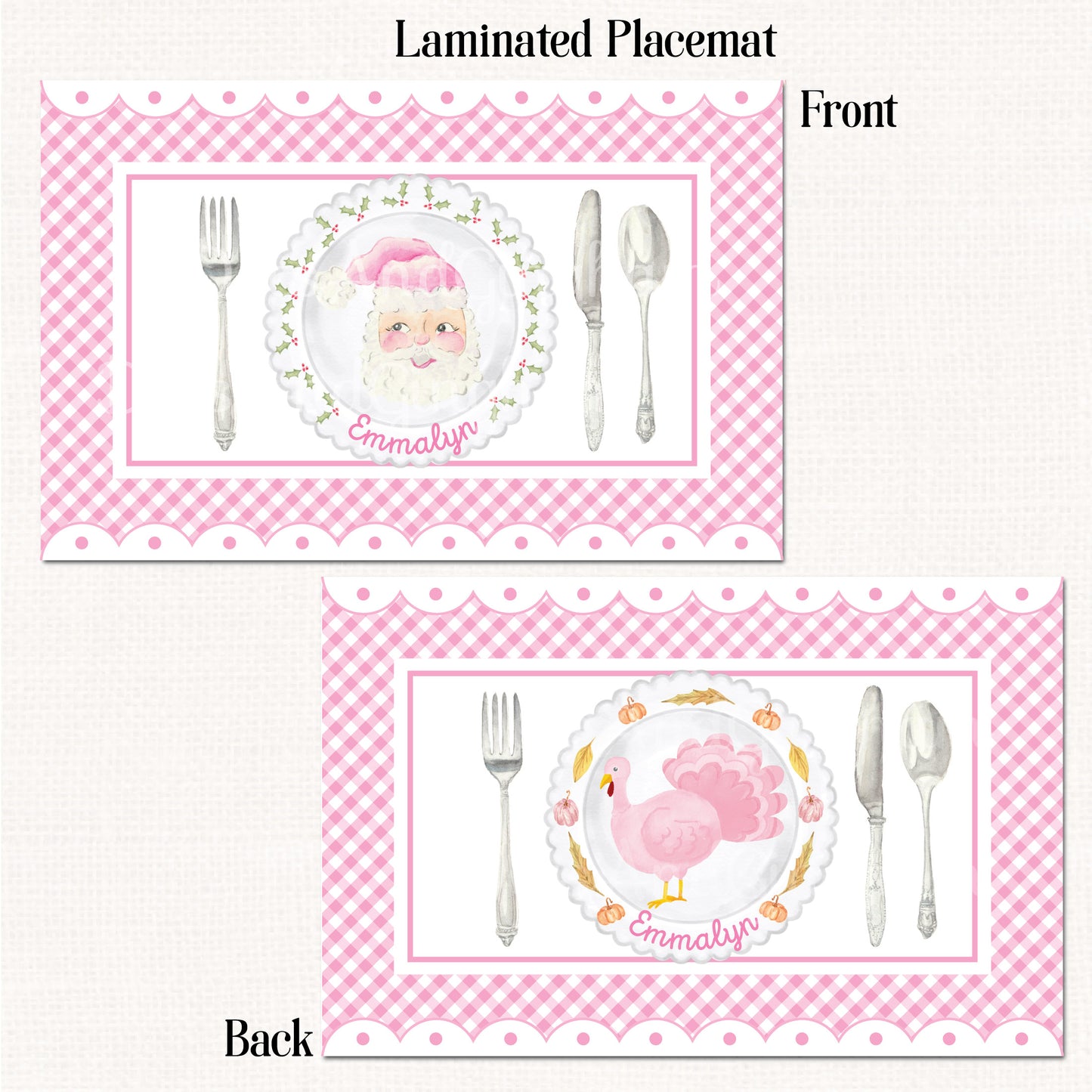 Watercolor Christmas - Thanksgiving Placemat