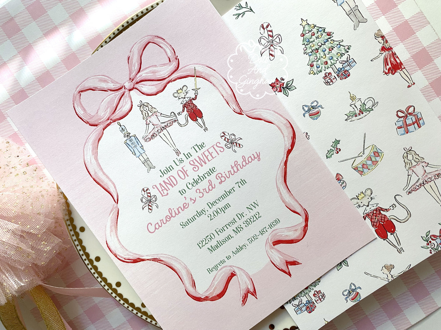 Nutcracker Invitation, Land of Sweets Invitation