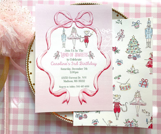 Nutcracker Invitation, Land of Sweets Invitation