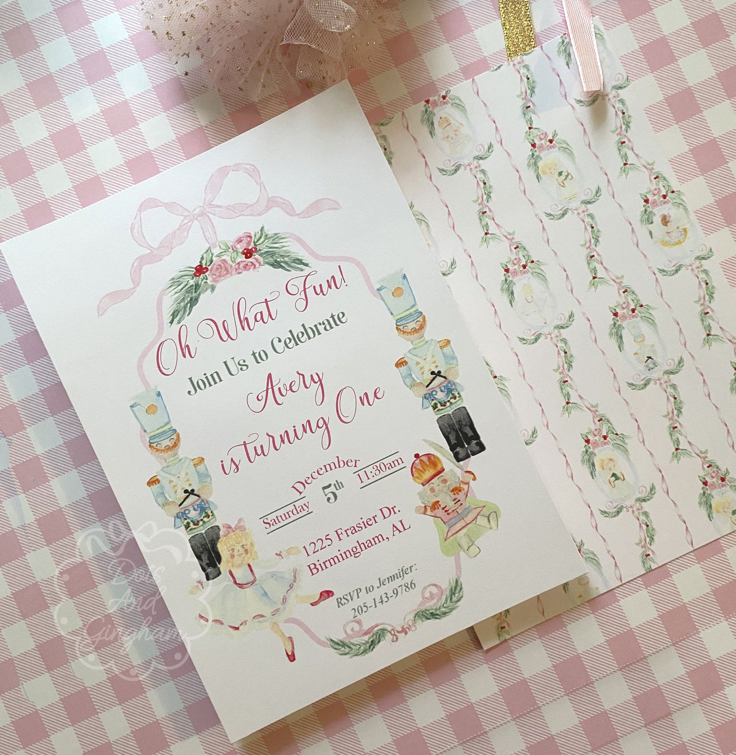 Oh What Fun Invitation / Nutcracker Invitation