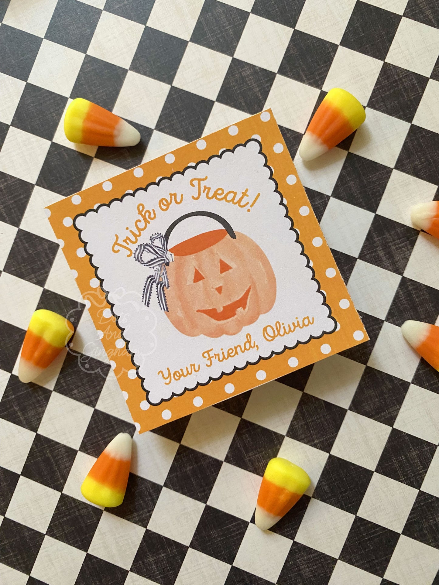 Halloween Candy Bucket Tags