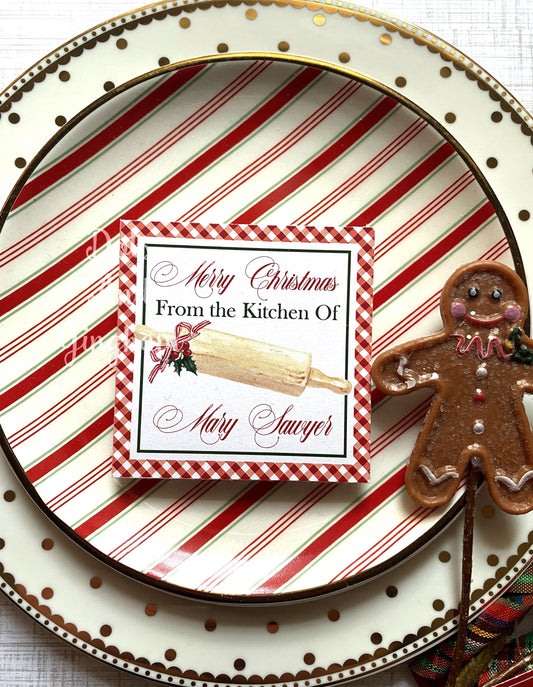 From the Kitchen of Christmas Tags or Stickers