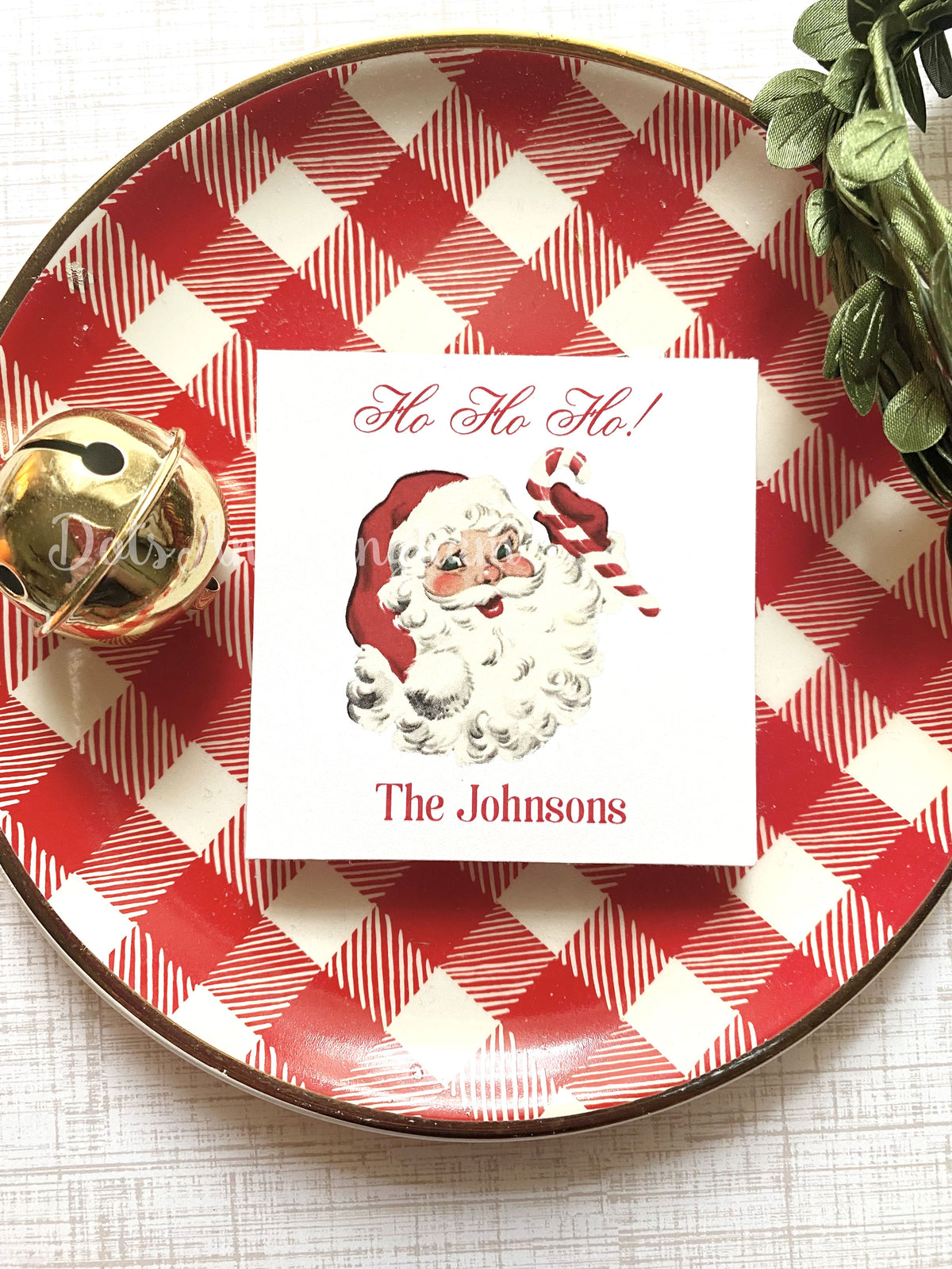 Santa Christmas Tags or Stickers - DotsAndGingham