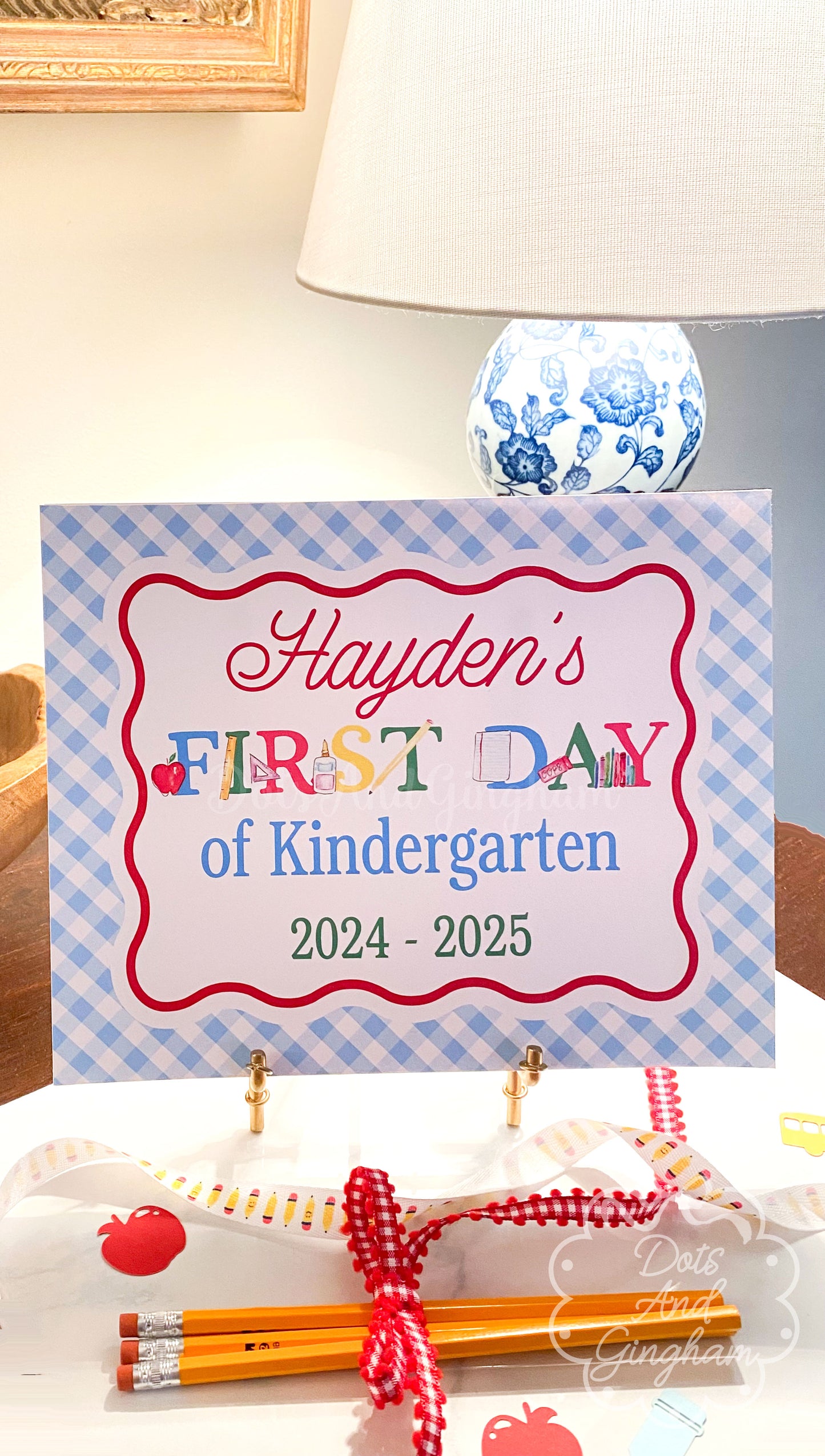First Day of School Sign, Last Day School Sign - DotsAndGingham