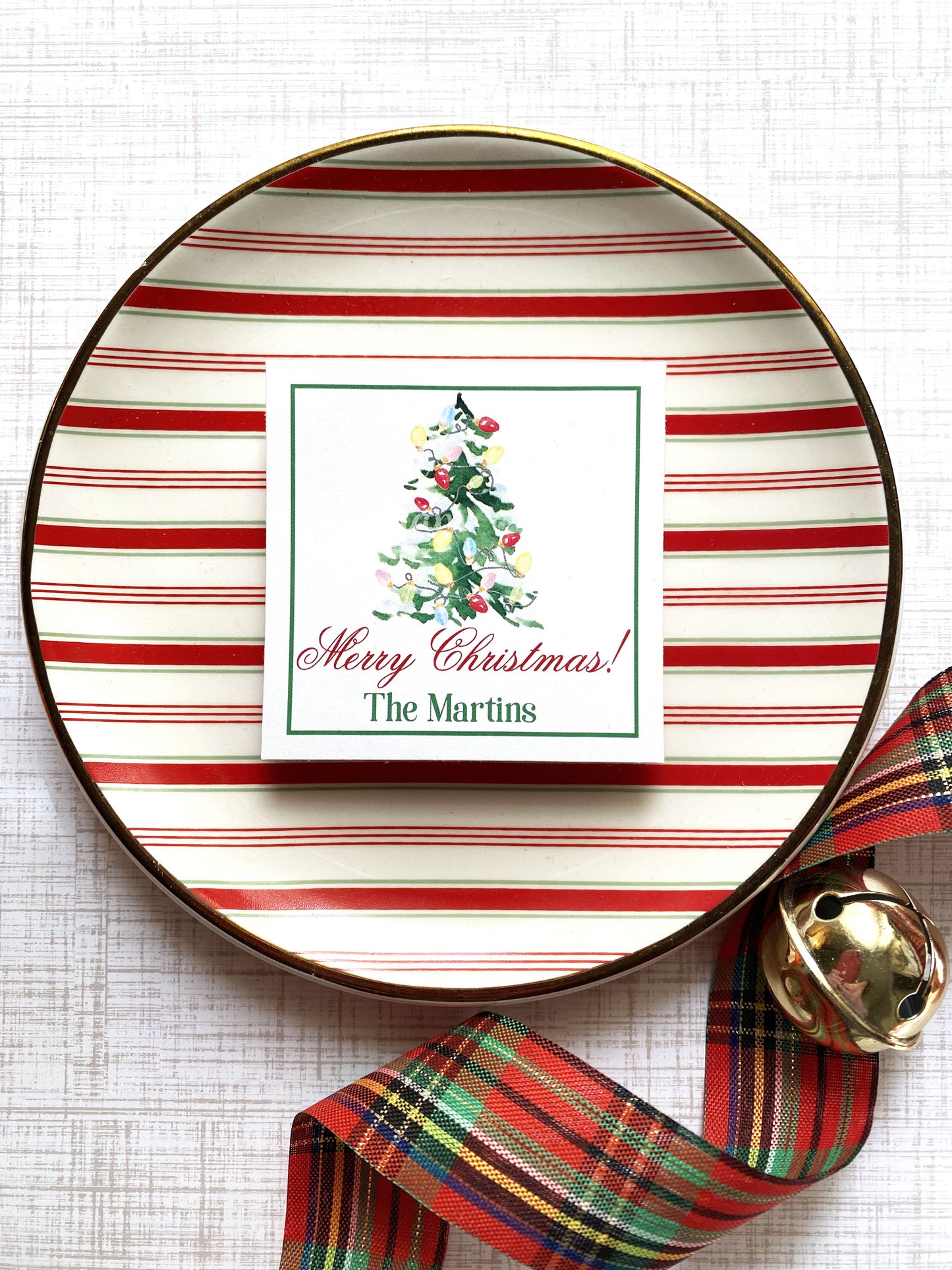 Christmas Tree Tags or Stickers - DotsAndGingham