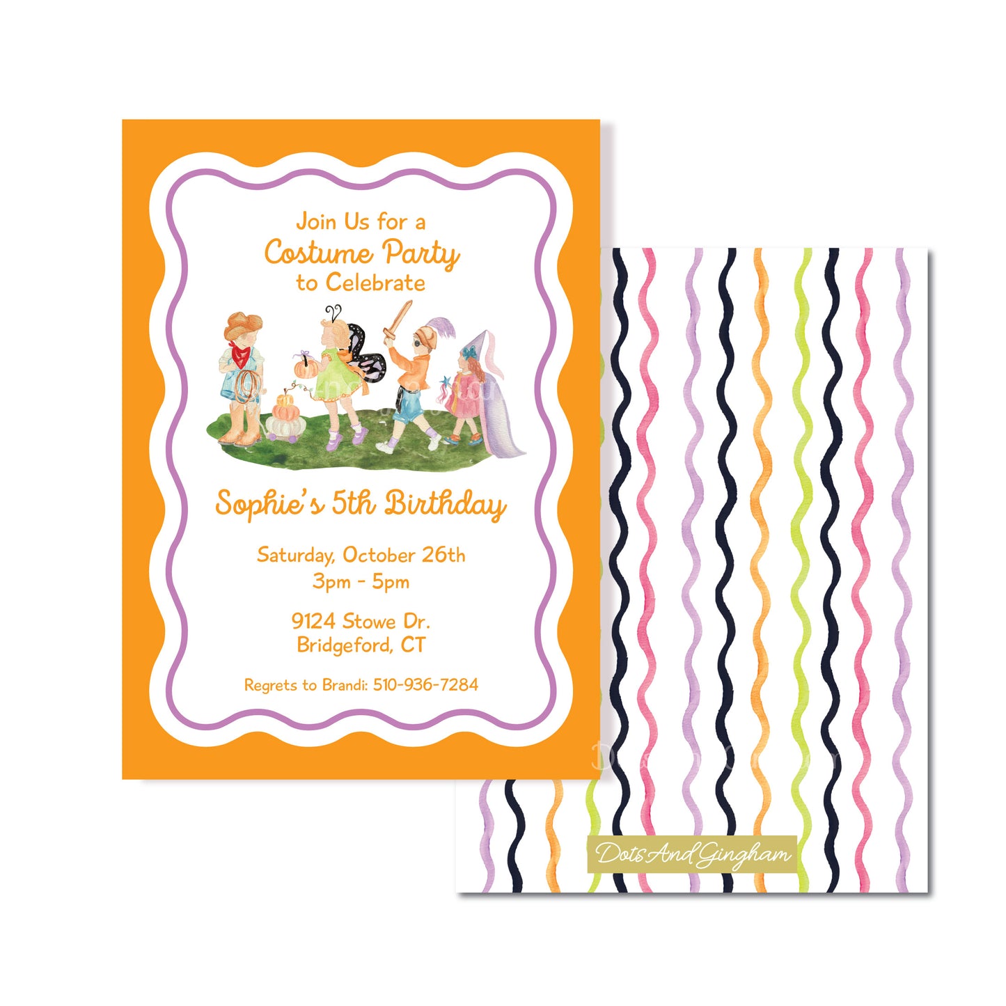 Halloween Trick or Treaters Costume Invitation