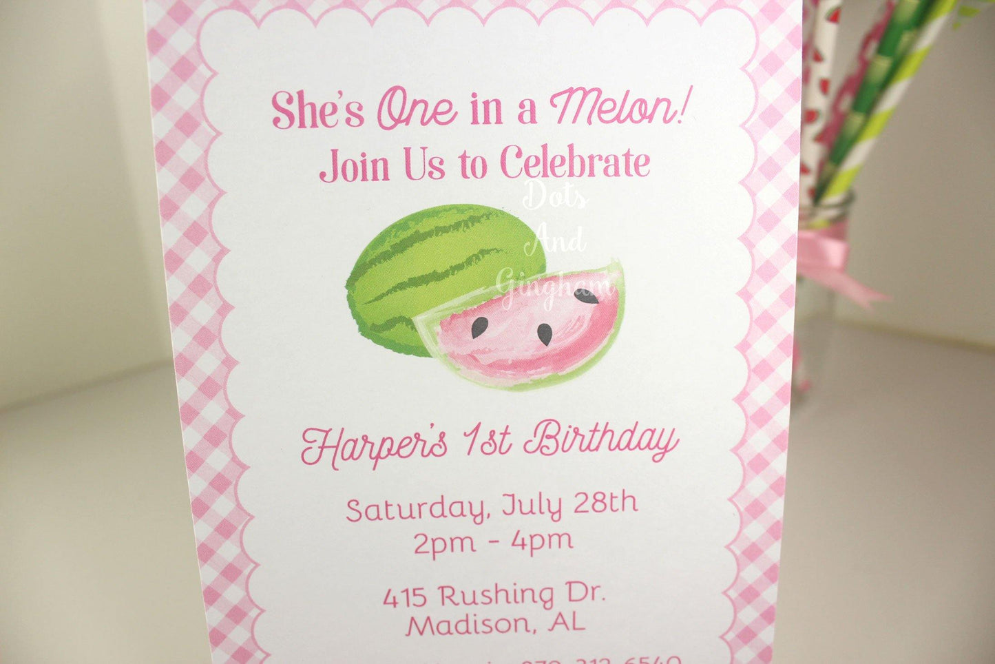 Watermelon Invitation - DotsAndGingham