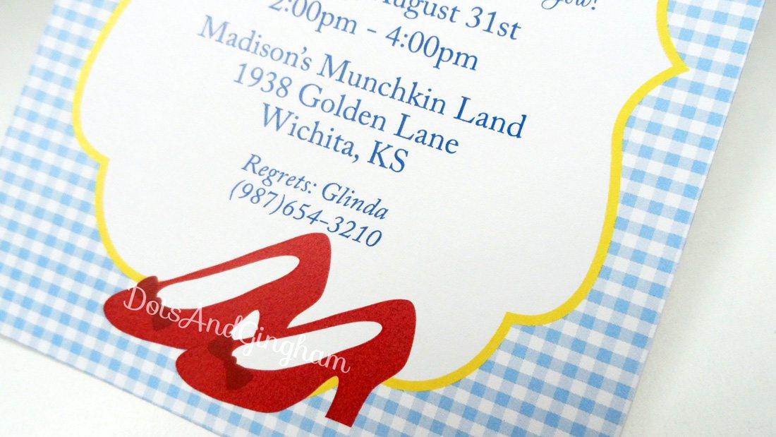 Wizard of Oz Invitation - DotsAndGingham