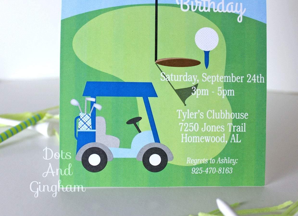 Golf Birthday Invitation - DotsAndGingham