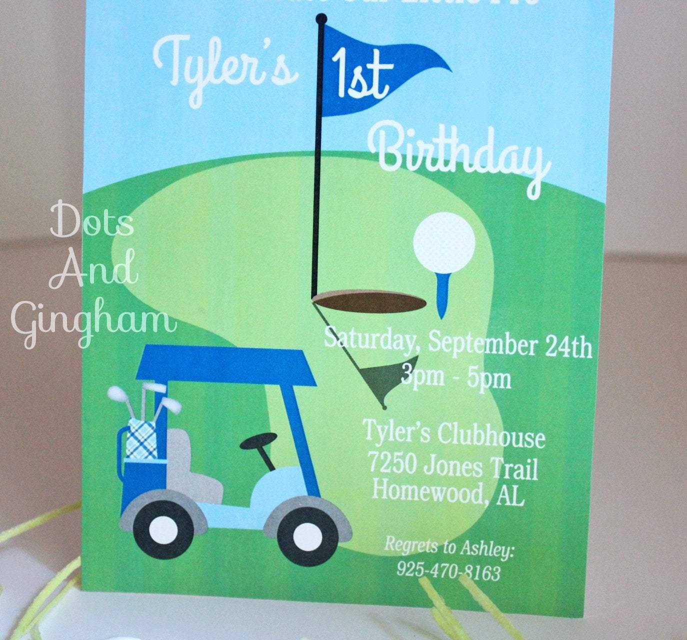 Golf Birthday Invitation - DotsAndGingham