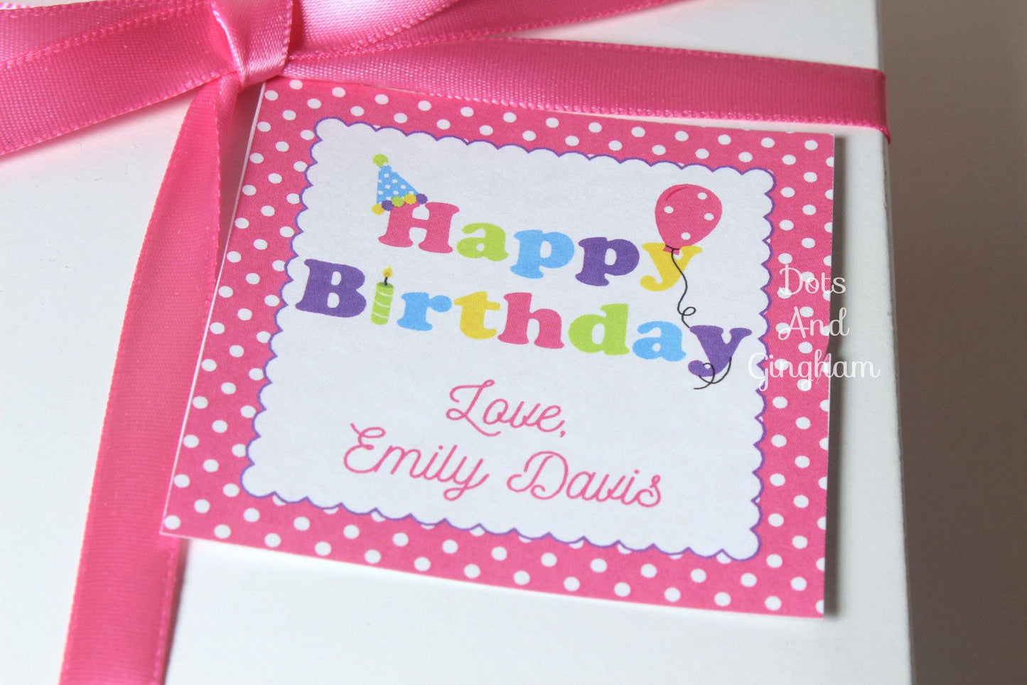 Happy Birthday Gift Tags or Stickers - DotsAndGingham