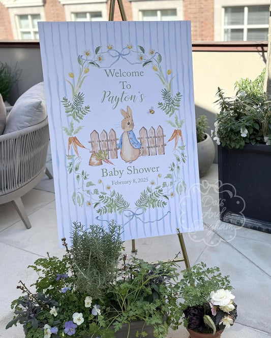 Peter Rabbit Welcome Sign (PRINTABLE FILE) - DotsAndGingham