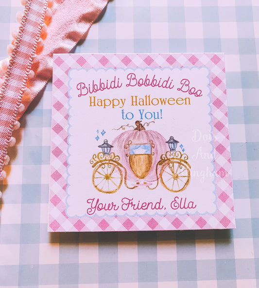 Halloween Bibbidi Bobbidi Boo Tags or Stickers