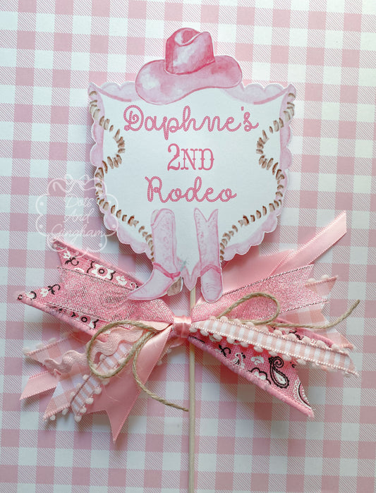Cowgirl Cake Topper - DotsAndGingham
