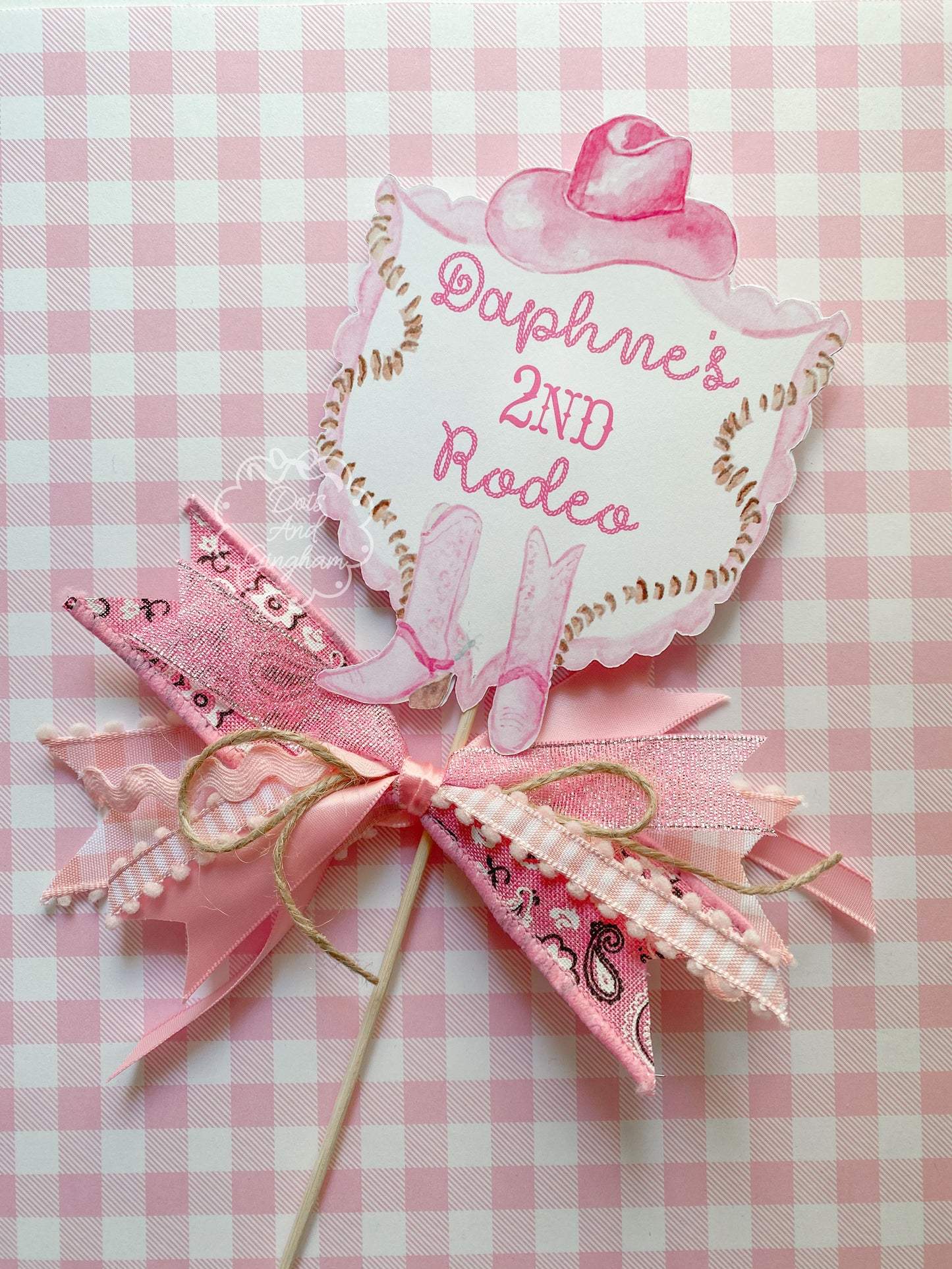 Cowgirl Cake Topper - DotsAndGingham