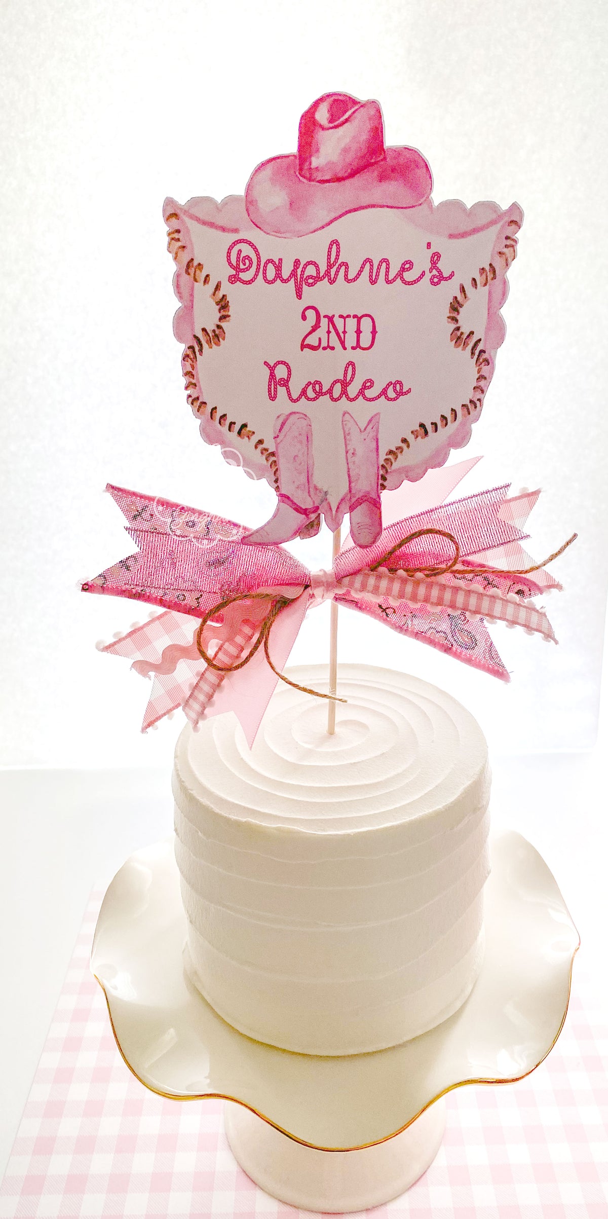 Cowgirl Cake Topper - DotsAndGingham