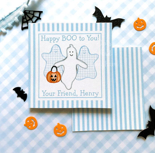 Halloween Ghost Friends Tags or Stickers