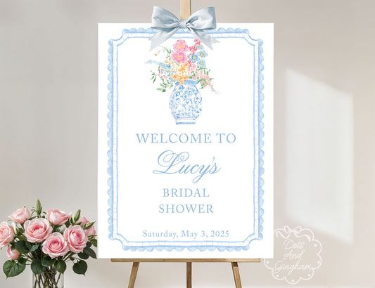 Ginger Jar Welcome Sign (PRINTABLE FILE)
