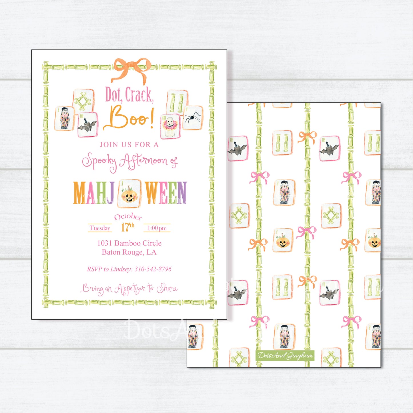 Halloween Mahjong Invitation