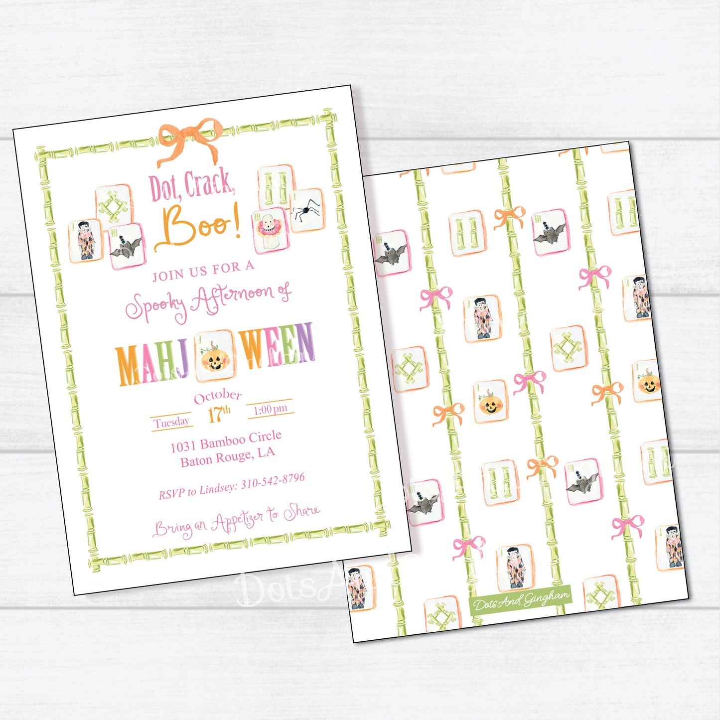 Halloween Mahjong Invitation