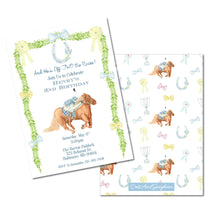 Load image into Gallery viewer, Derby Invitation, Horse Racing Invitation, Horse Party Invite
