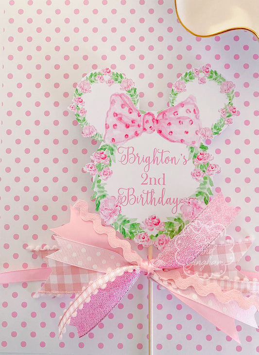 Mouse Cake Topper - DotsAndGingham