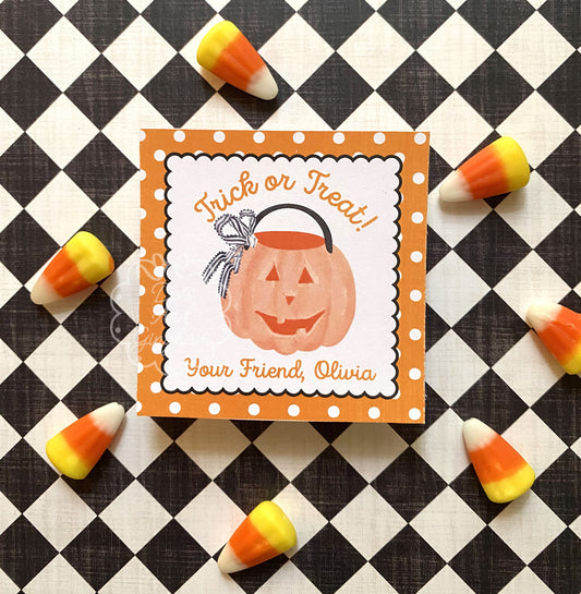 Halloween Candy Bucket Tags