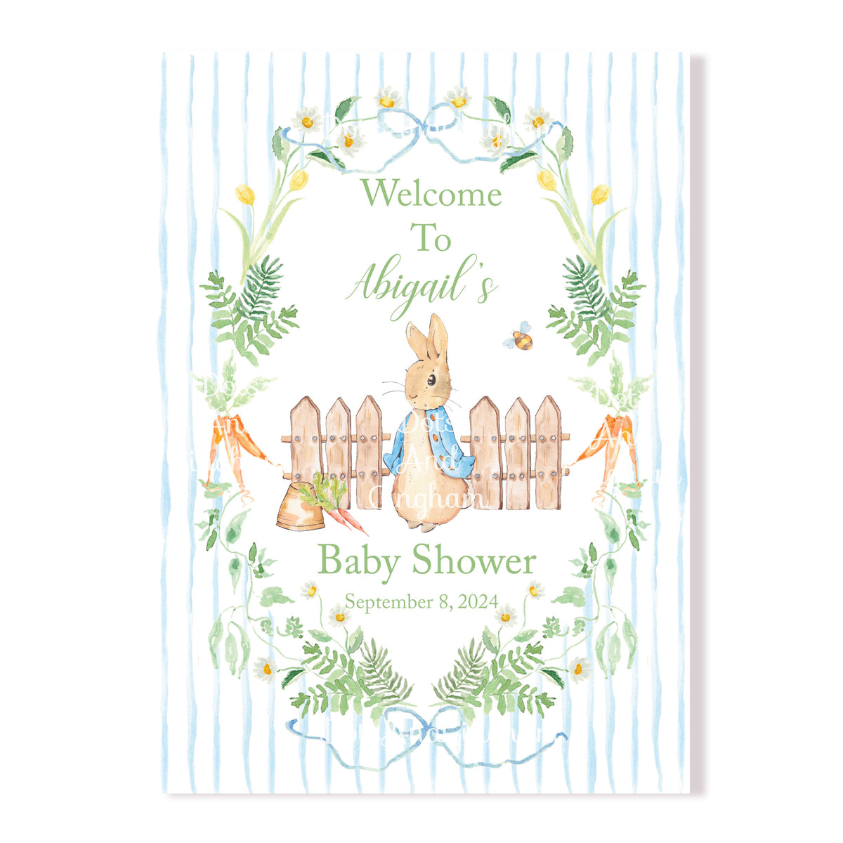 Peter Rabbit Welcome Sign (PRINTABLE FILE) – DotsAndGingham