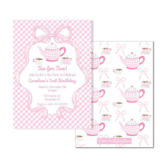 Tea Party Invitation - DotsAndGingham