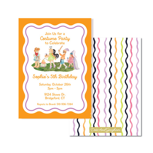 Halloween Trick or Treaters Costume Invitation