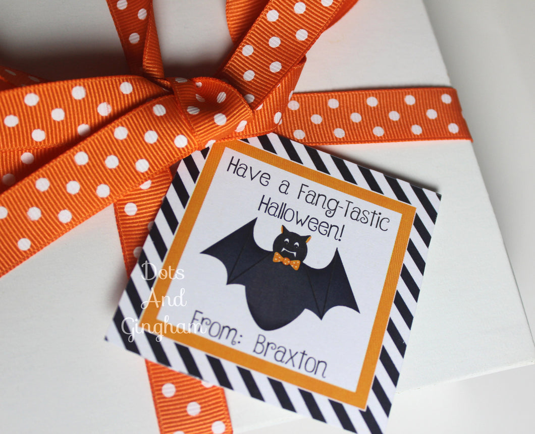 Halloween Bat Tags or Stickers