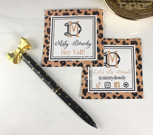 Leopard Calling Cards - DotsAndGingham
