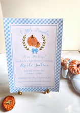 Load image into Gallery viewer, Pumpkin Baby Shower Invitation
