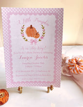 Load image into Gallery viewer, Pumpkin Baby Shower Invitation
