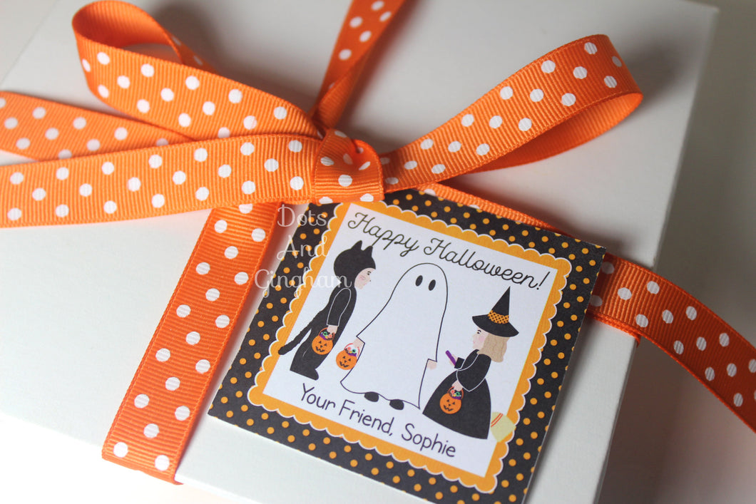 Trick or Treaters Halloween Tags or Stickers