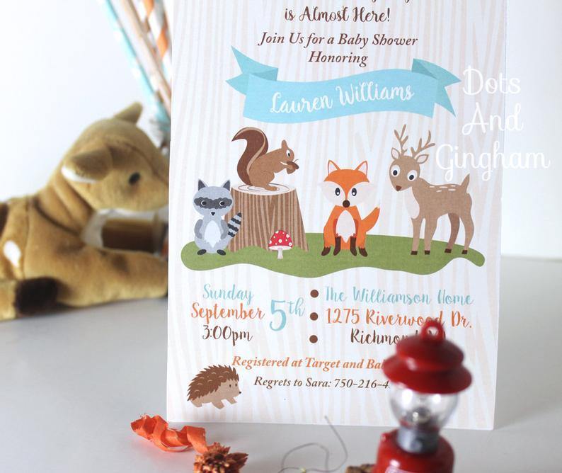 Woodland Invitation - DotsAndGingham