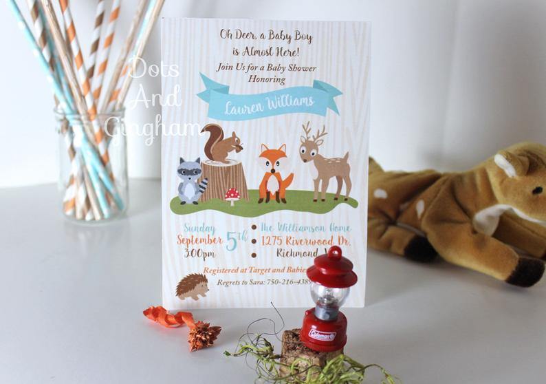 Woodland Invitation - DotsAndGingham