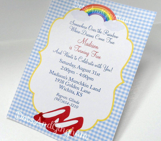 Wizard of Oz Invitation - DotsAndGingham