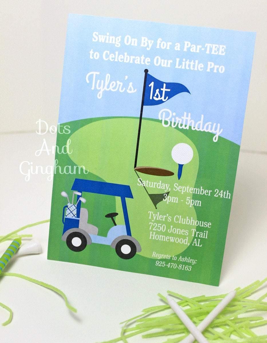 Golf Birthday Invitation - DotsAndGingham
