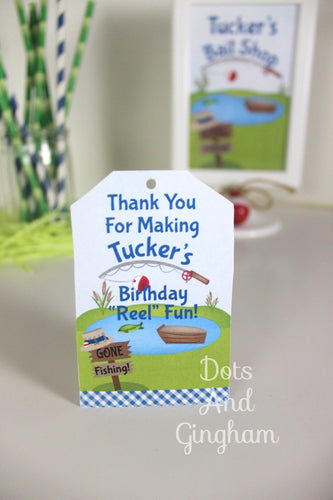 Fishing Favor Tag - DotsAndGingham