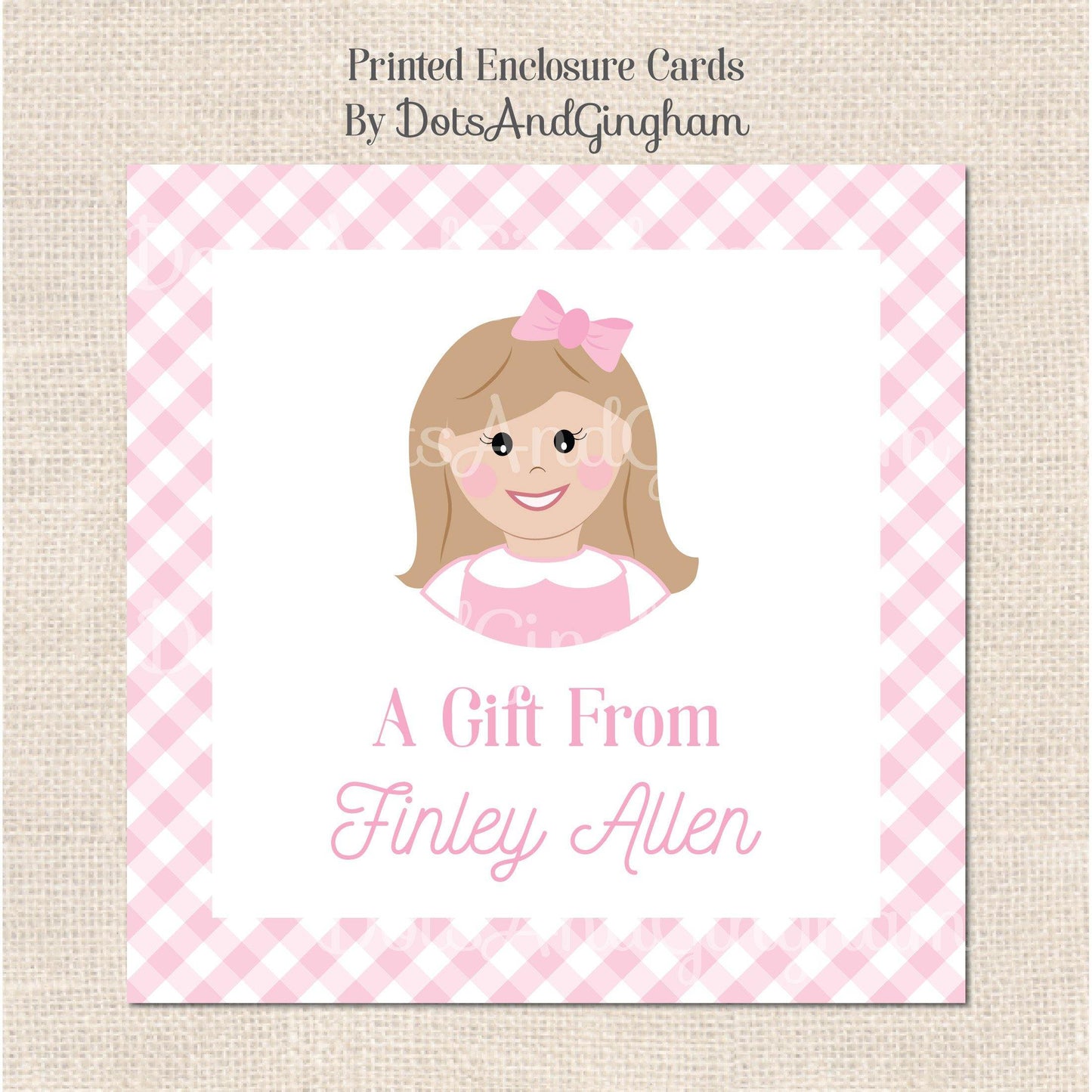 Heirloom Boy/Girl Childrens Face Gift Tag or Stickers - DotsAndGingham