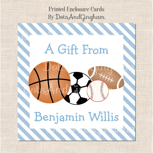 Sports Gift Tags or Stickers - DotsAndGingham