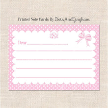 Load image into Gallery viewer, Girls Bow Note Cards - DotsAndGingham
