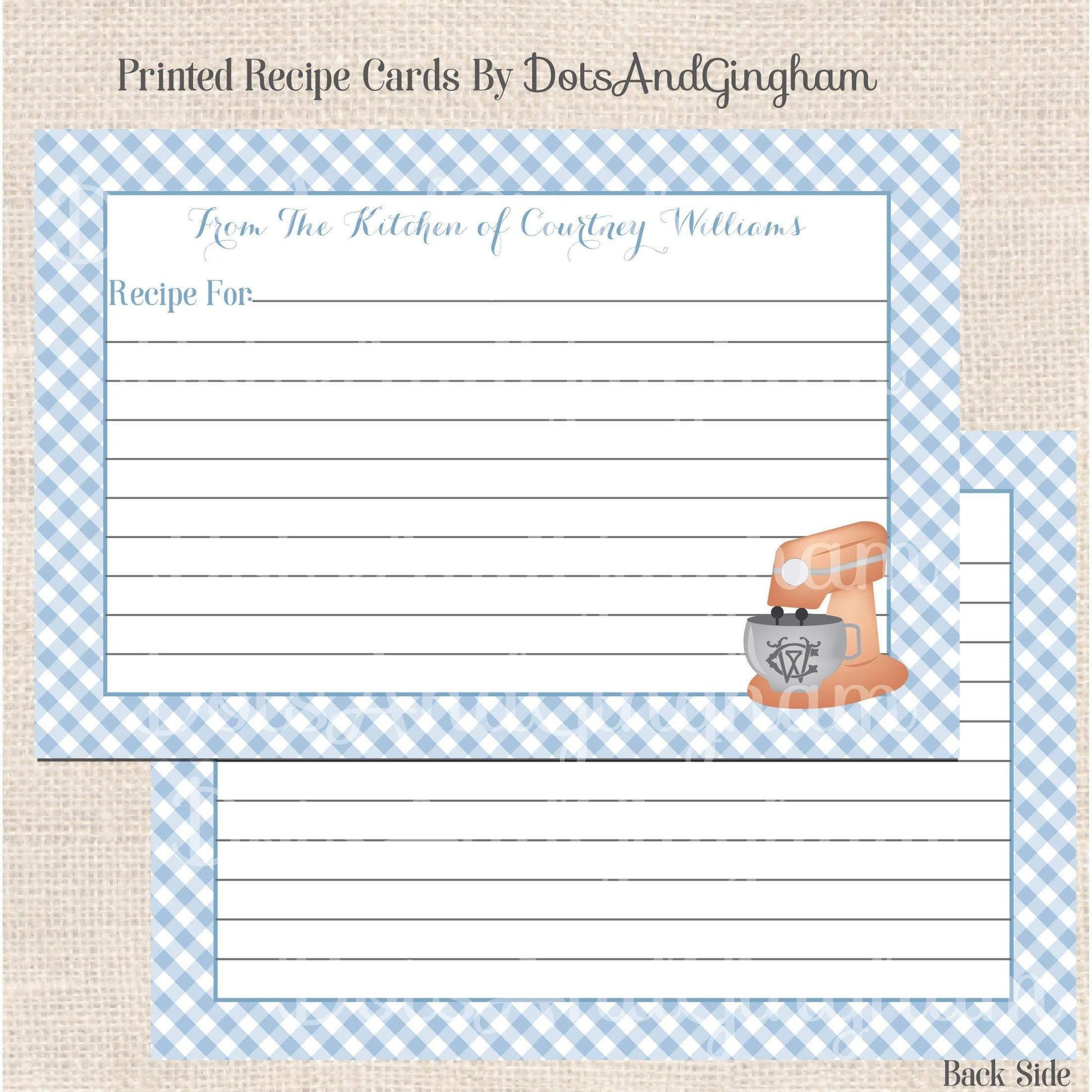 Kitchen Mixer Recipe Card - DotsAndGingham